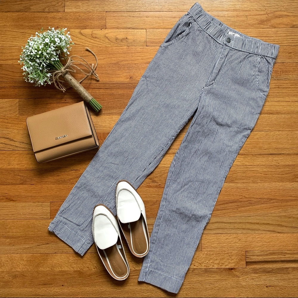 Hollister Striped Stretch Crop Taper Pants Small